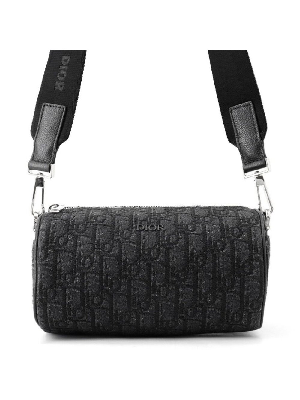 Dior Shoulder Bag Oblique Jacquard Roller Black